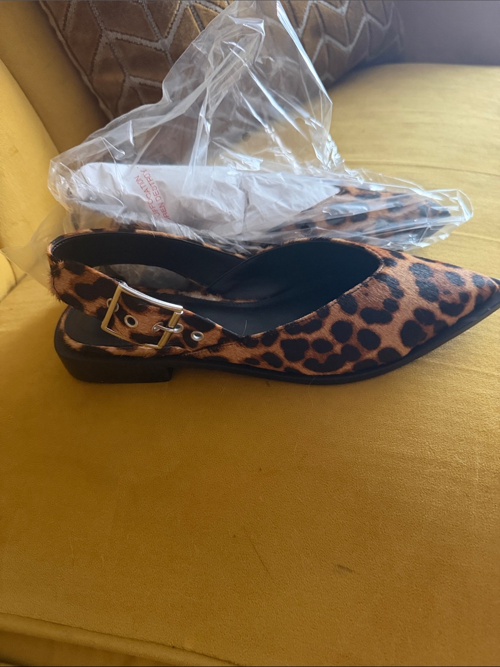 MAEVE.  BRAND NEW.  Leopard Print Slingback Pointed Toe Flats - Women's